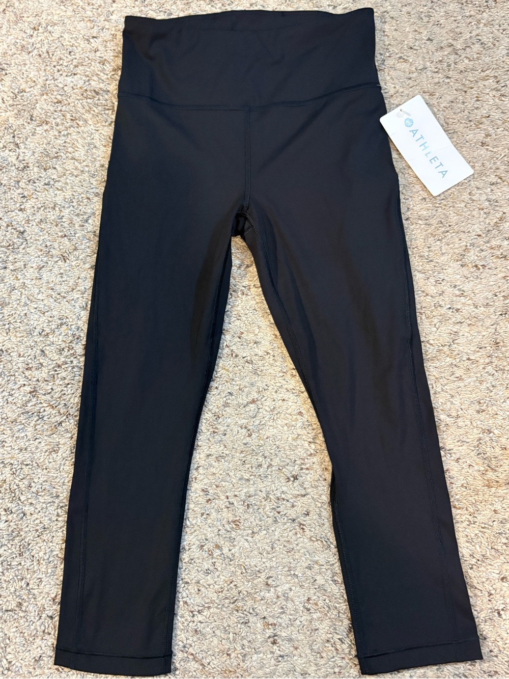 Athleta Black Ultimate Stash Pocket Capri Performance Leggings Size XS NWT